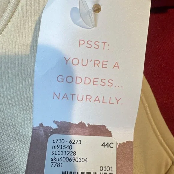 NEW Cacique 44C Tan Lightly Lined Wireless Cotton Bra Comfort Lounge Everyday - Picture 4 of 4